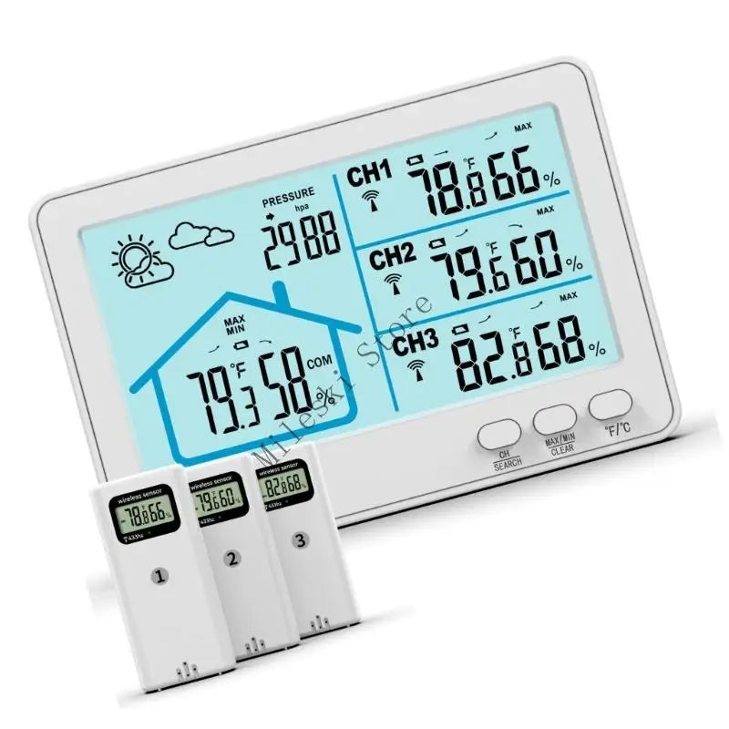 Igrometro Wireless J60C Con Telecomando A Distanza Schermo Da 5 Pollici Ad Alto Contrasto Per Sistemi Di Monitoraggio