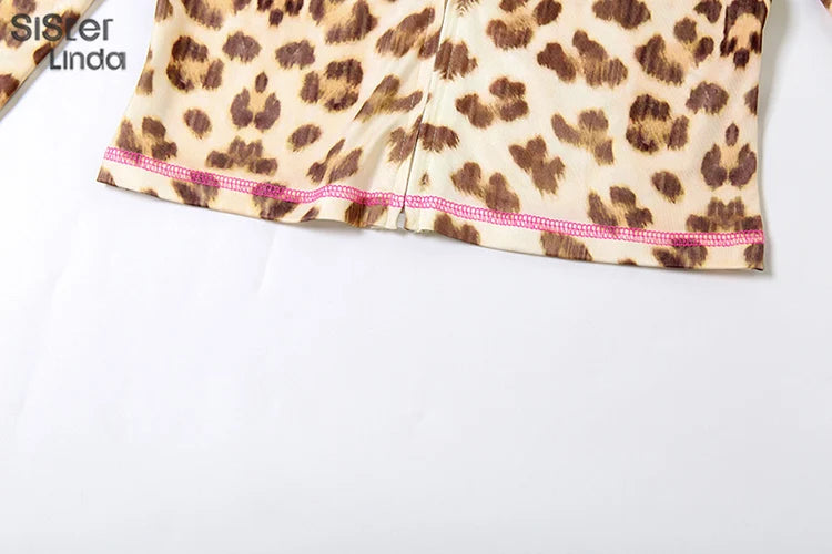 Sisterlinda Junior Tuta Alla Caviglia Leopardo Con Pantaloni Svasati High Street K24S50103