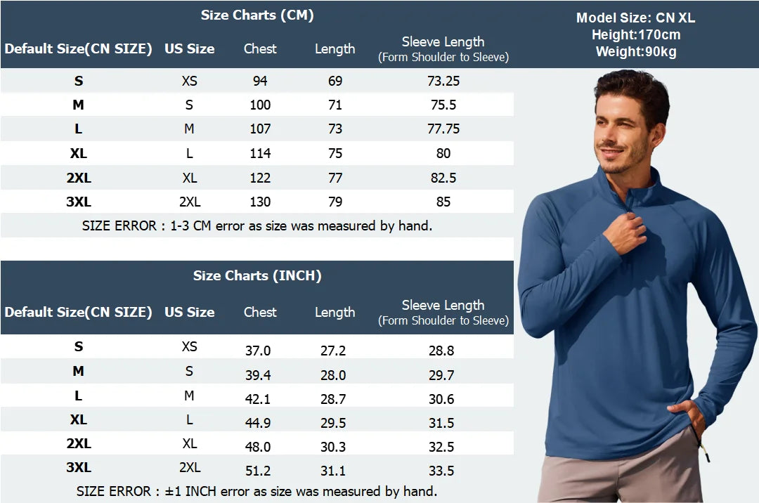 TACVASEN UPF50+ T-shirt con protezione UV Camicia da pesca leggera a maniche lunghe ad asciugatura rapida da uomo Escursionismo all'aperto Allenamento Protezioni