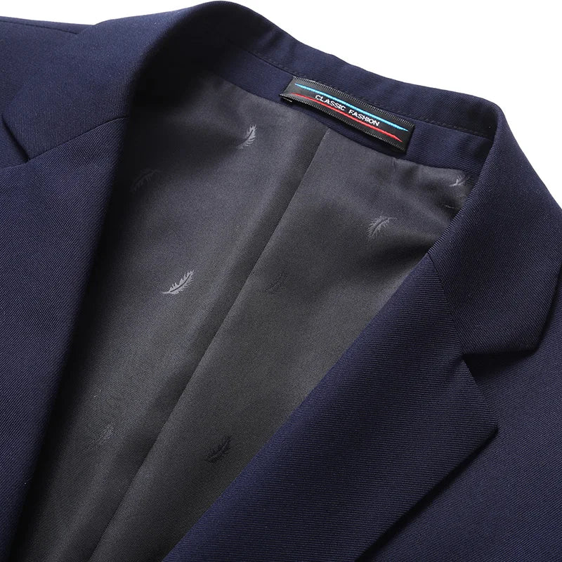Blazer Da Uomo Tinta Unita In Stile Britannico Per Lavoro Professionale E Cerimonie Eleganti
