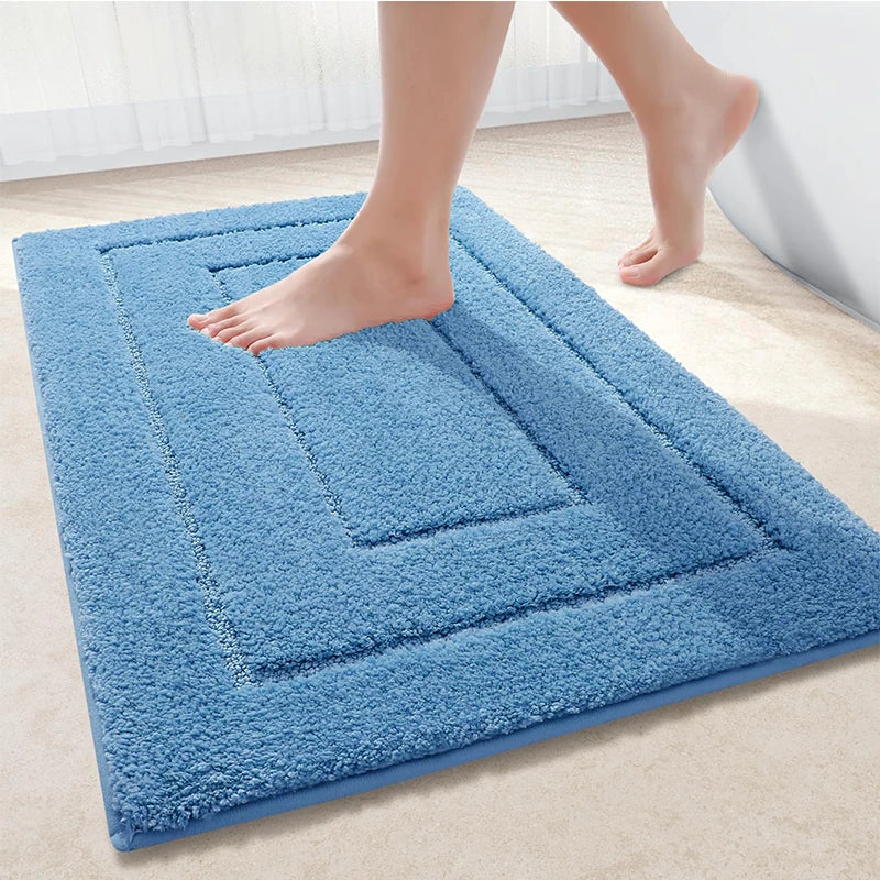Homaxy Tappetino Da Bagno In Velluto A Doppio Telaio Antiscivolo Per Interni Assorbe Acqua E Trappola Sporco Comodo