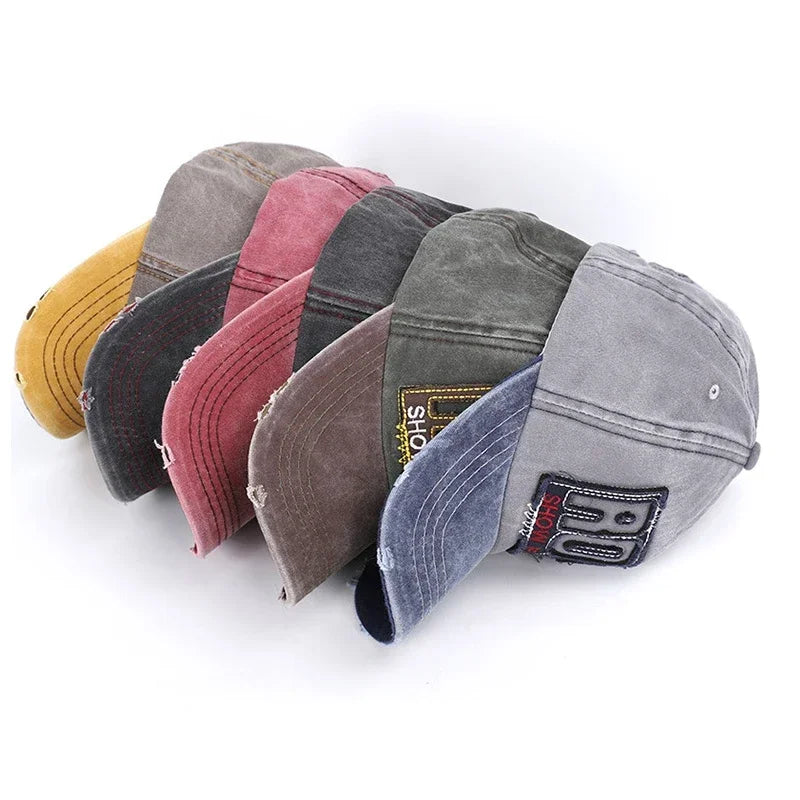 Berretto Da Baseball Retrò In Stile Coreano Unisex Con Foro Lavato Per Tempo Libero Primavera Autunno