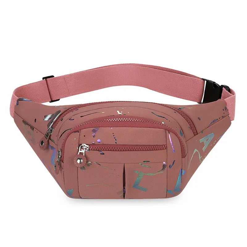 Marsupio da Donna Impermeabile in Tessuto Oxford Borsa a Cintura e Tracolla Borsa a Banana Moda Femminile