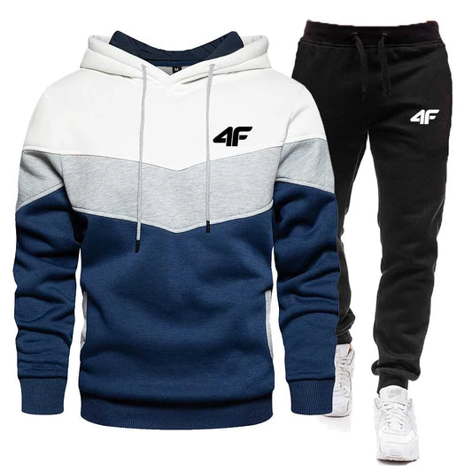 Tuta In Pile Da Uomo Due Pezzi Felpa E Pantaloni Spessi Abbigliamento Sportivo Caldo Hip Hop Per Inverno E Autunno