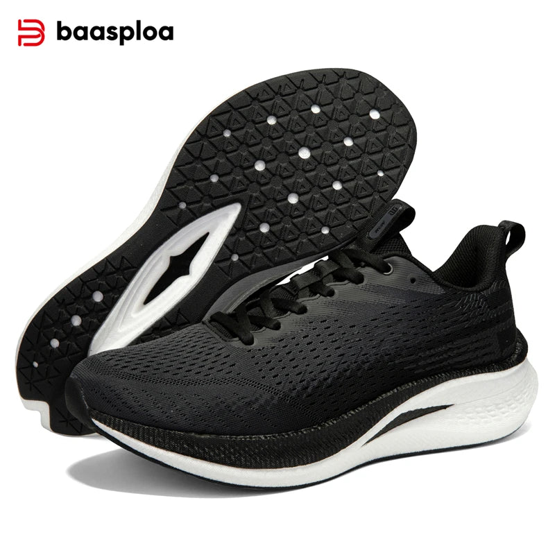 Baasploa Scarpe Da Corsa Uomo Traspiranti Leggere Con Piastra In Carbonio Antiscivolo Per Maratone Professionali