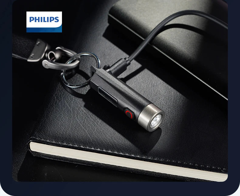 Philips Mini Torcia SFL1121 Alta Intensità Ultraluminosa Ricaricabile Portatile Autodifesa Emergenza Esterna 200 Metri