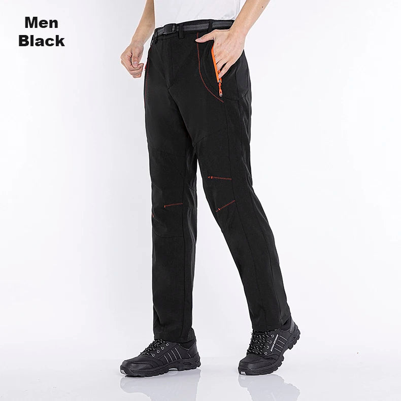Pantaloni Invernali Da Uomo In Pile Per Trekking Impermeabili Caldi Da Campeggio All Aperto Soft Shell Antipioggia Antivento