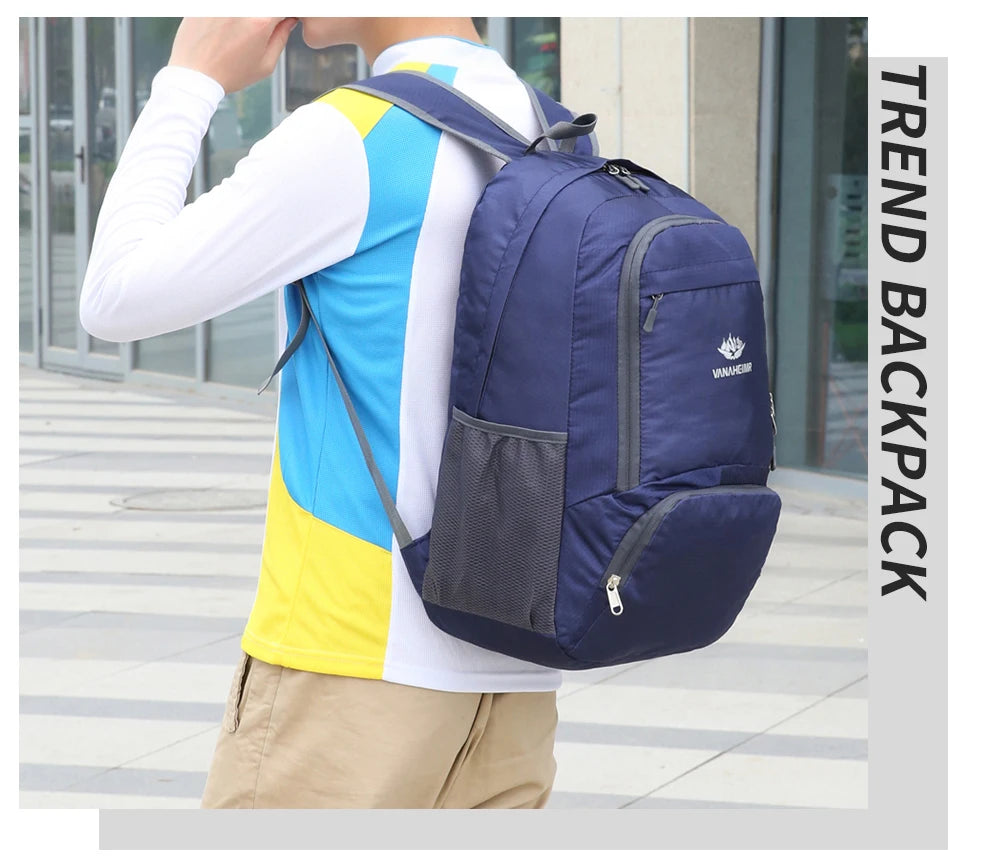 Zaino Pieghevole Da 23 Litri Ultraleggero Esterno Zaino Da Trekking Daypack Capienza Elevata Tessuto Idrorepellente