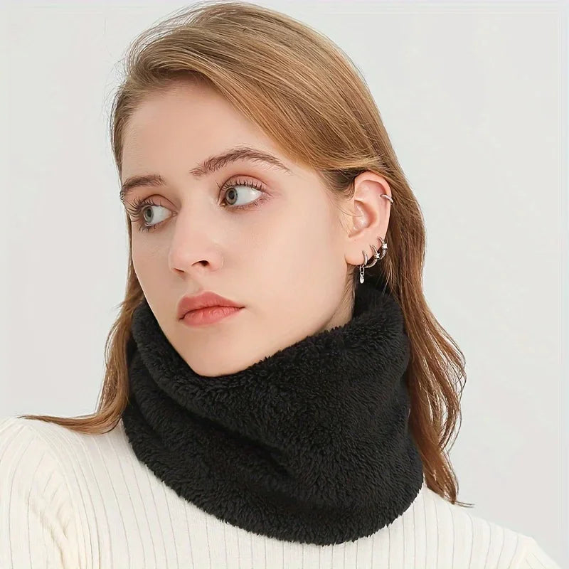 Scaldacollo Tubolare In Maglia Spessa Peluche Antivento Per Collo Inverno Ghetta Sport All Aperto Uomo Donna Sci Corsa