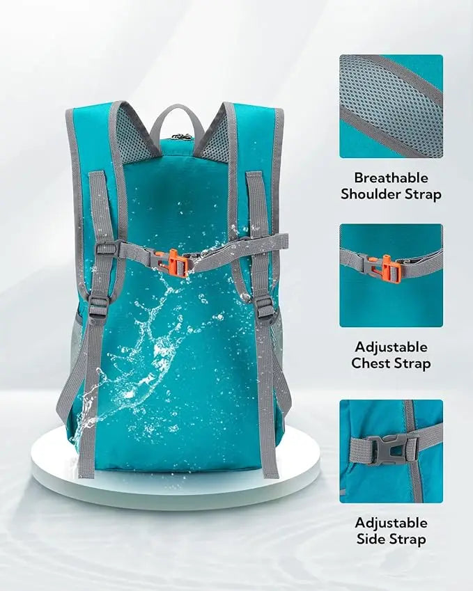 Waterfly Zaino da Trekking Pieghevole Impermeabile Ultraleggero 25 Litri Unisex per Donna e Uomo