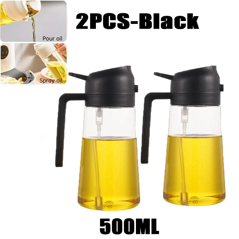 Bottiglia Spray Olio Da Cucina Riutilizzabile Ecologica In PET 200 Ml 300 Ml 500 Ml Spruzzatore Olio Di Oliva