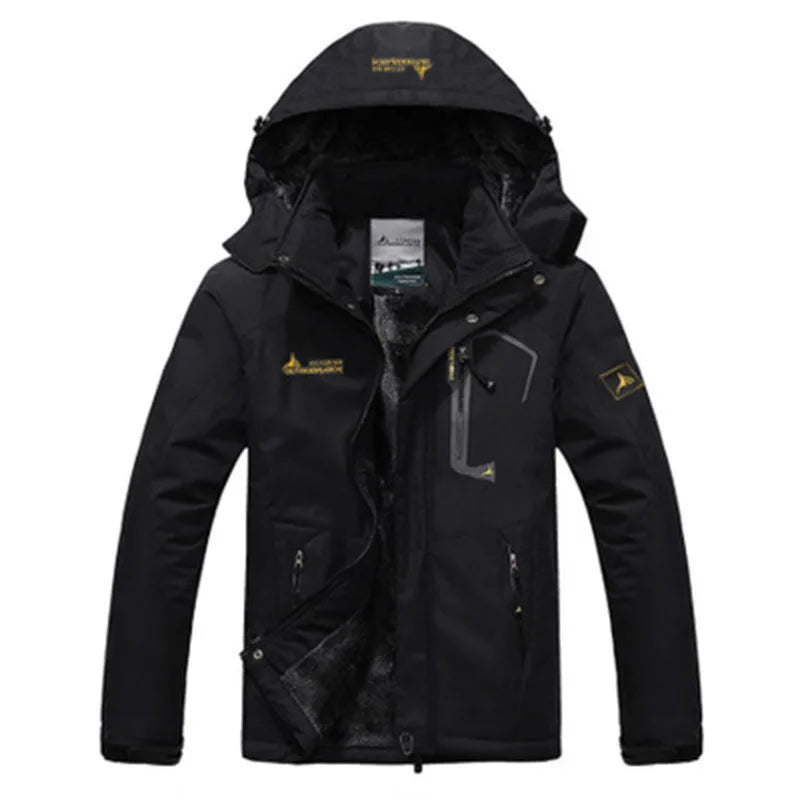 Parka Invernale Da Uomo Antivento Frangivento Plus Con Pelliccia Calda E Spessa Giacche A Vento Militari Senza Cappuccio