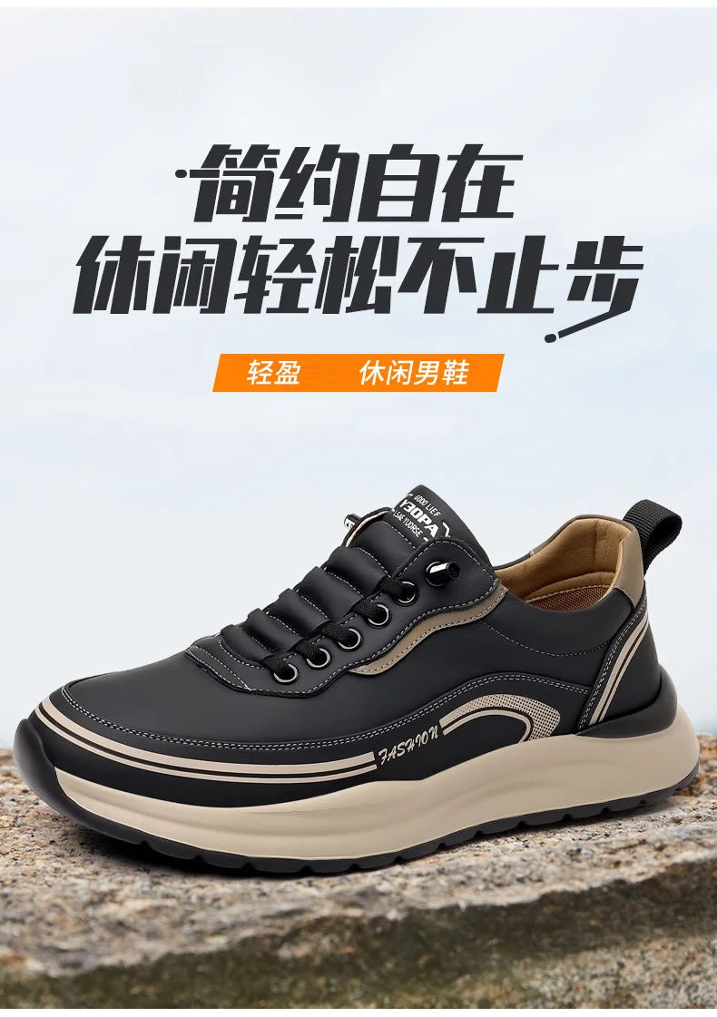 Scarpe Da Uomo Slip On In Pelle Impermeabili Antiscivolo Leggere Traspiranti Mocassini Casual Allingrosso