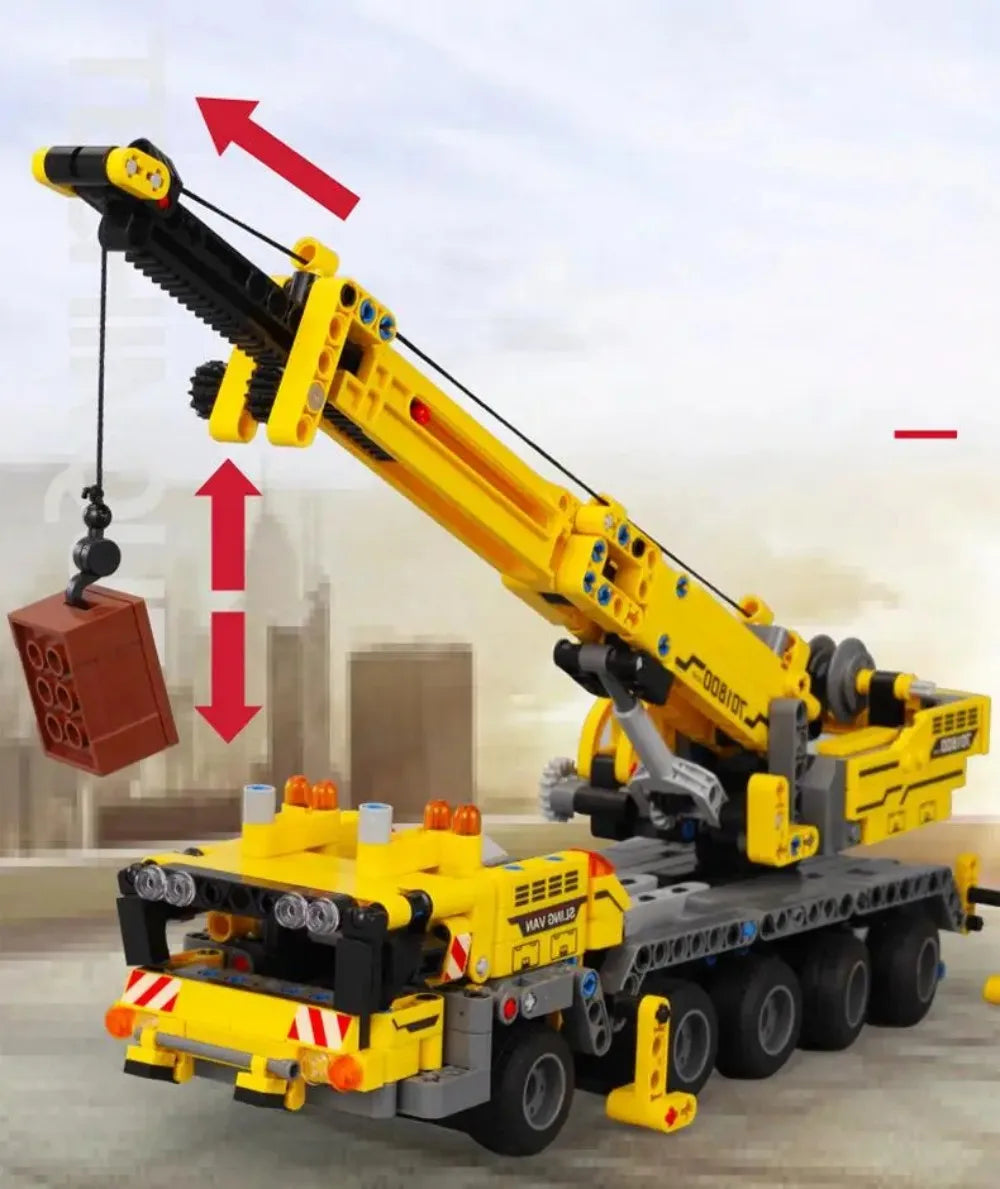 Set Costruzioni Multi Veicoli Caricabatteria Gru Camion Fai Da Te Blocchi Ingegneria Giocattolo Per Bambini