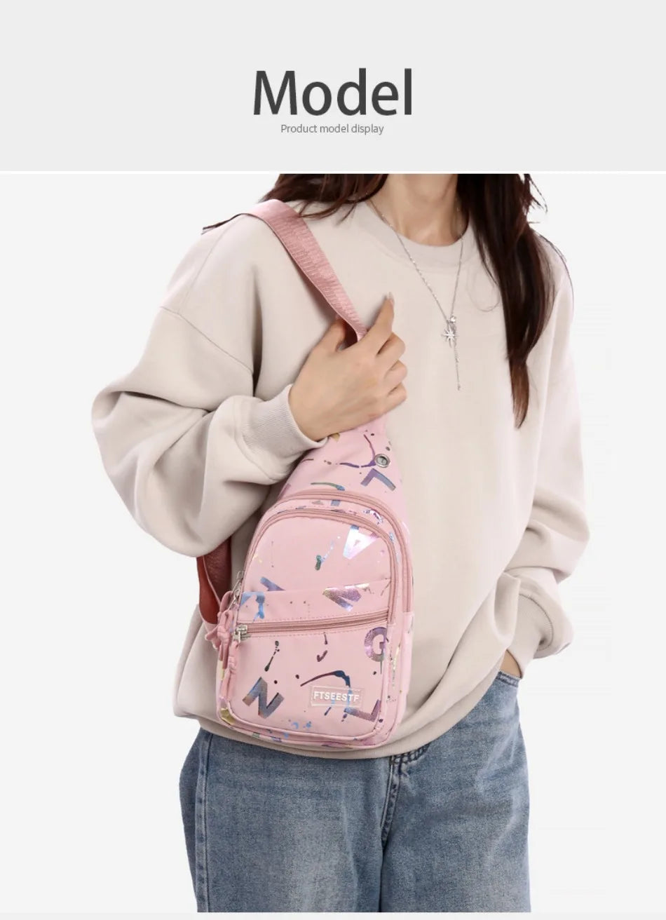 Nuova Borsa Da Petto Per Donna Leggera Con Tracolla Multistrato E Pratica Per Smartphone