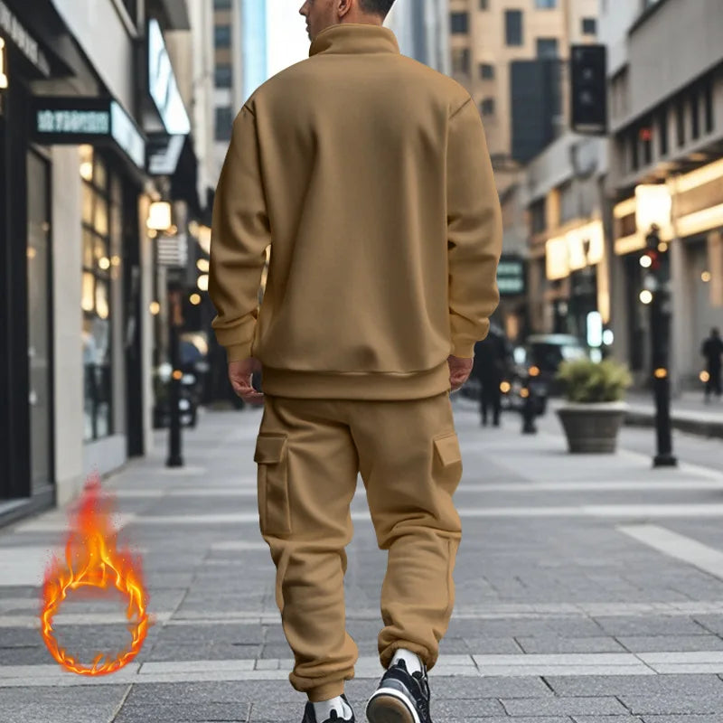 Pantaloni Sportivi Con Cerniera Calda In Velluto Da Uomo Casual Autunno Inverno 2024