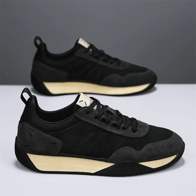 Sneakers Casual Uomo Designer Retro Scarpe Da Corsa In Microfibra Tessuto Pelle Traspirante Con Plateau Interno