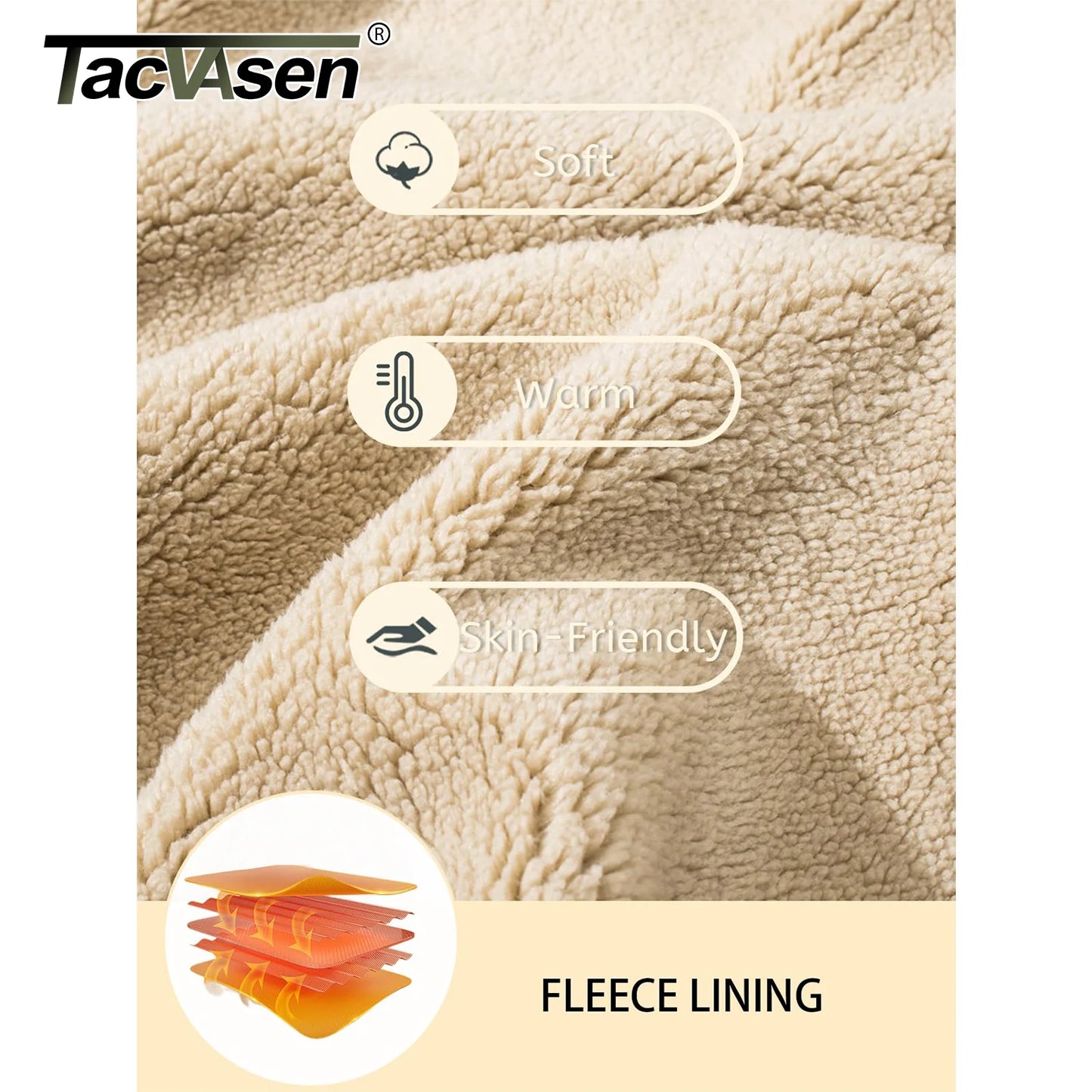 Tacvasen Felpa Con Cappuccio In Pile Sherpa Da Uomo Invernale Antivento Con Zip Capispalla Casual Sportivo