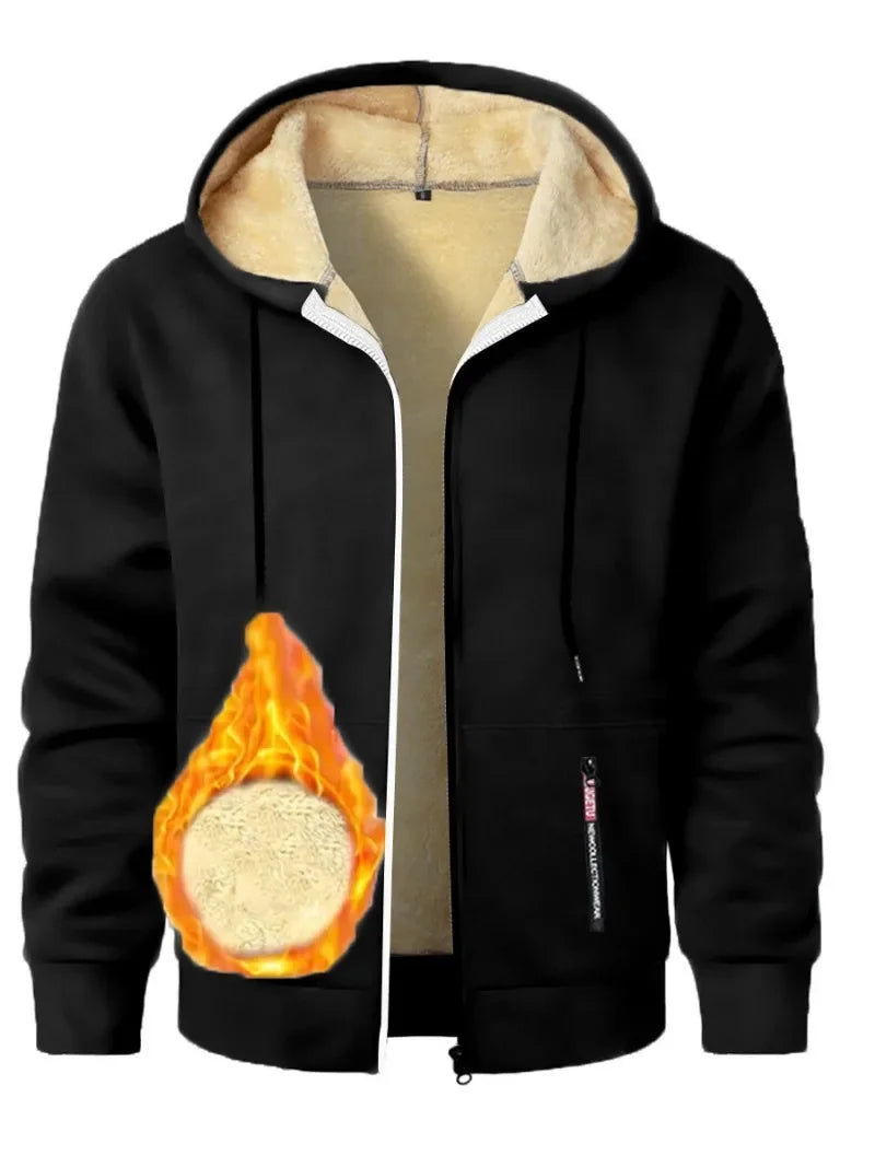 Felpa con Cappuccio da Uomo Animal Game in Pile Sherpa Calore Massimo e Morbida per Inverno