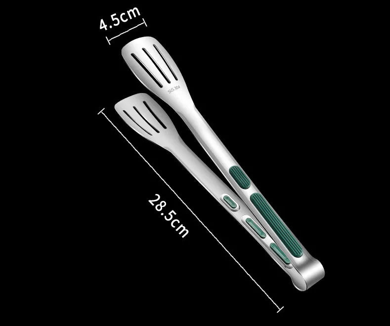 Pinza Per Alimenti In Acciaio Inox 304 Tre Misure Da 7 9 E 12 Pollici Impugnatura Antiscivolo In Silicone Per Barbecue