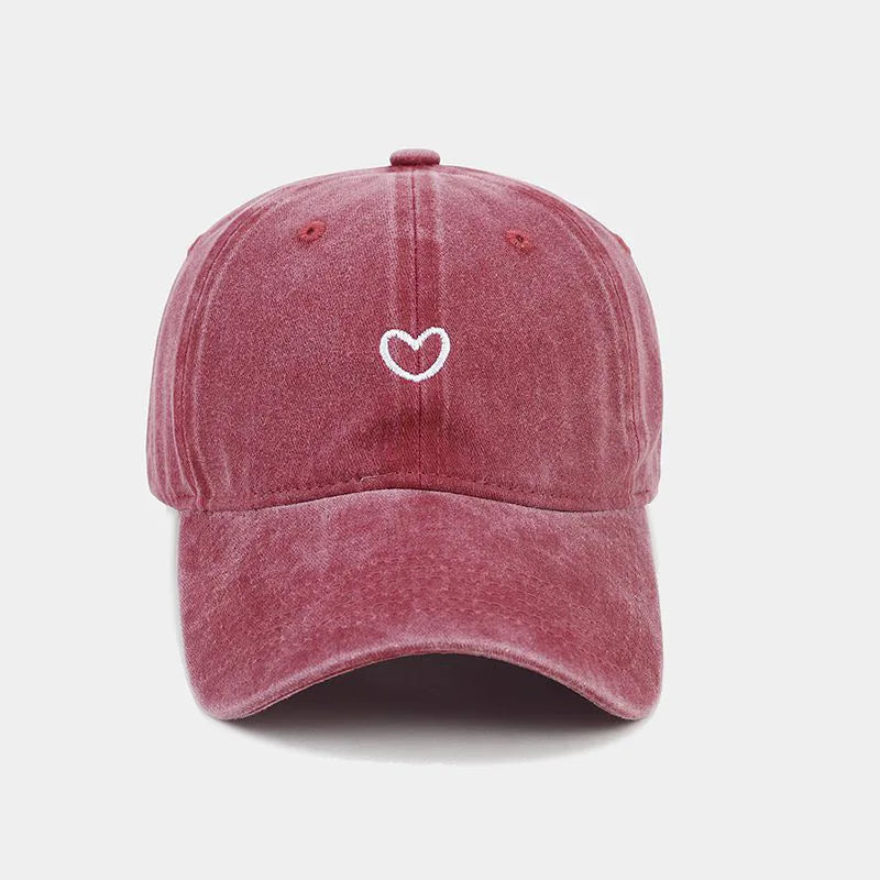 Cappello Da Baseball In Cotone Lavato Unisex Ricamato Con Amore Retro Protezione Solare Per Donna E Uomo
