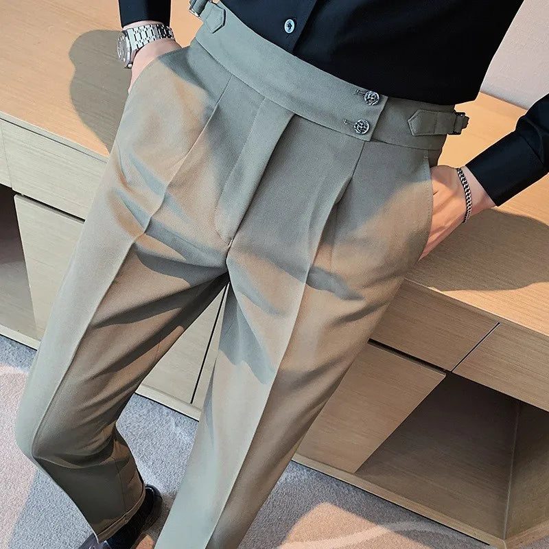 Pantaloni Eleganti Slim Fit Napoli Da Uomo Leggeri Casual Italia Retro Premium Lusso Per Il Tempo Libero Primavera 2026