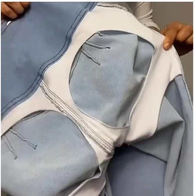 Jeans Elasticizzati A Gamba Sottile Denim Skinny Vita Alta Da Donna Pantaloni Oversize Che Modellano I Glutei