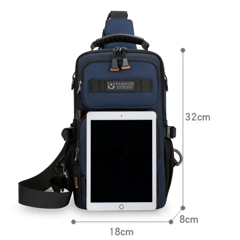 Borsa A Tracolla Uomo Multifunzionale Oxford Alta Qualità Leggera Per Viaggi E Escursioni All Aperto