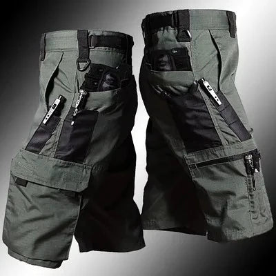 Pantaloncini Mimetici Da Uomo Estate Asciugatura Rapida Tasche Multiple Militari Escursionismo All Aperto Jogger