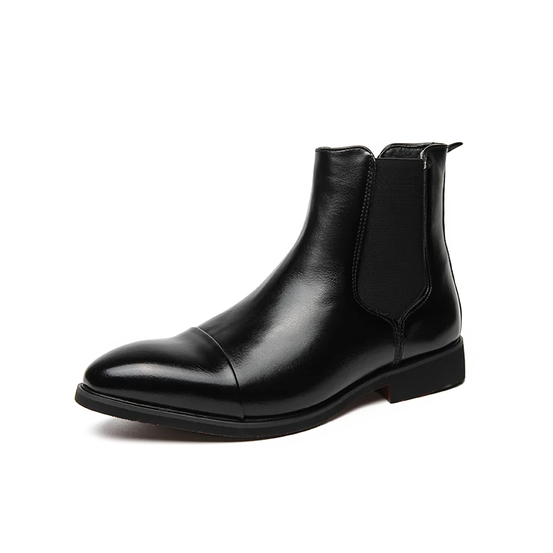 Stivaletti Chelsea Uomo Slip On Con Punta Tonda E Suola Rossa In PU Spedizione Gratuita Taglia 38 46 Scarpe Da Uomo