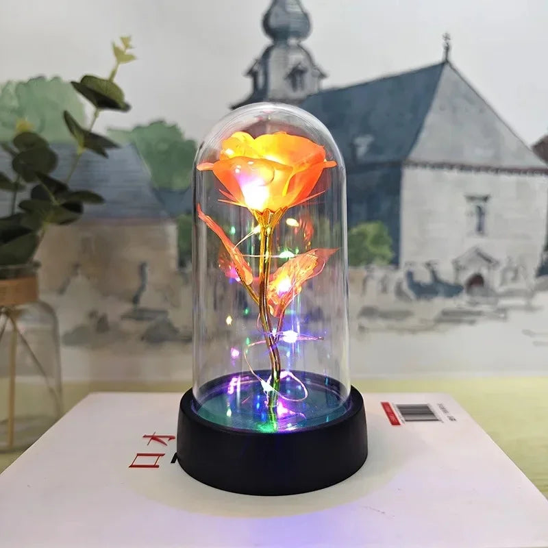 Rosa Artificiale LED Eterna Regalo Di San Valentino Per Fidanzata Rosa Eterna Decorazioni Nozze Regali Natale
