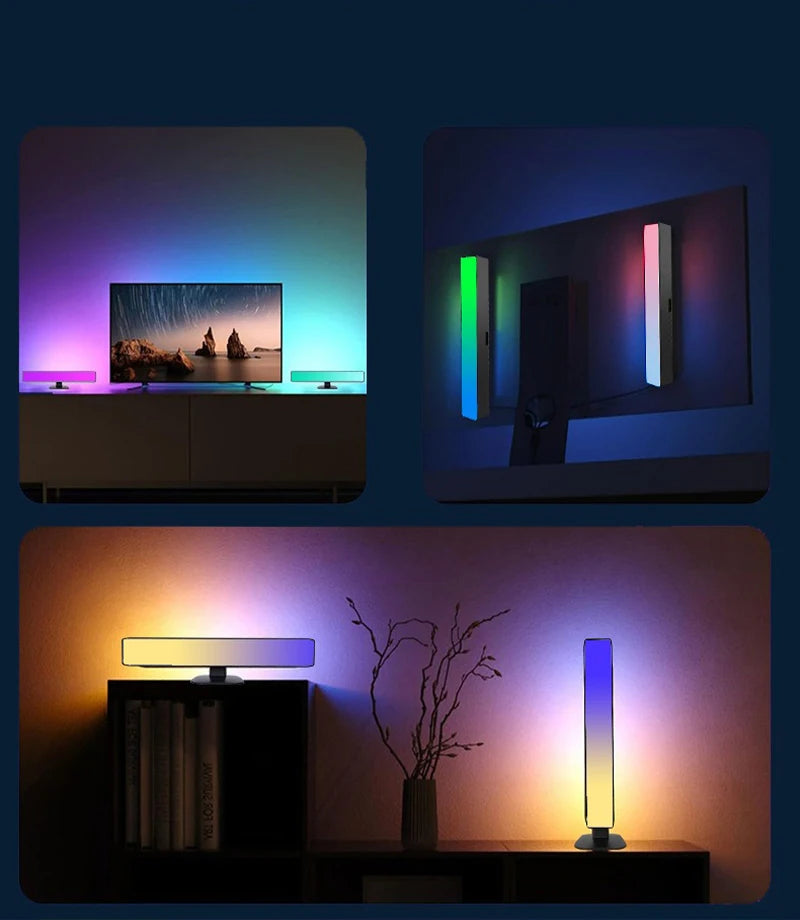 Luce Atmosfera Intelligente Tuya Controllo Remoto App RGB Lampada Da Tavolo Per Computer TV Gioco Musica Ritmo Decorativa