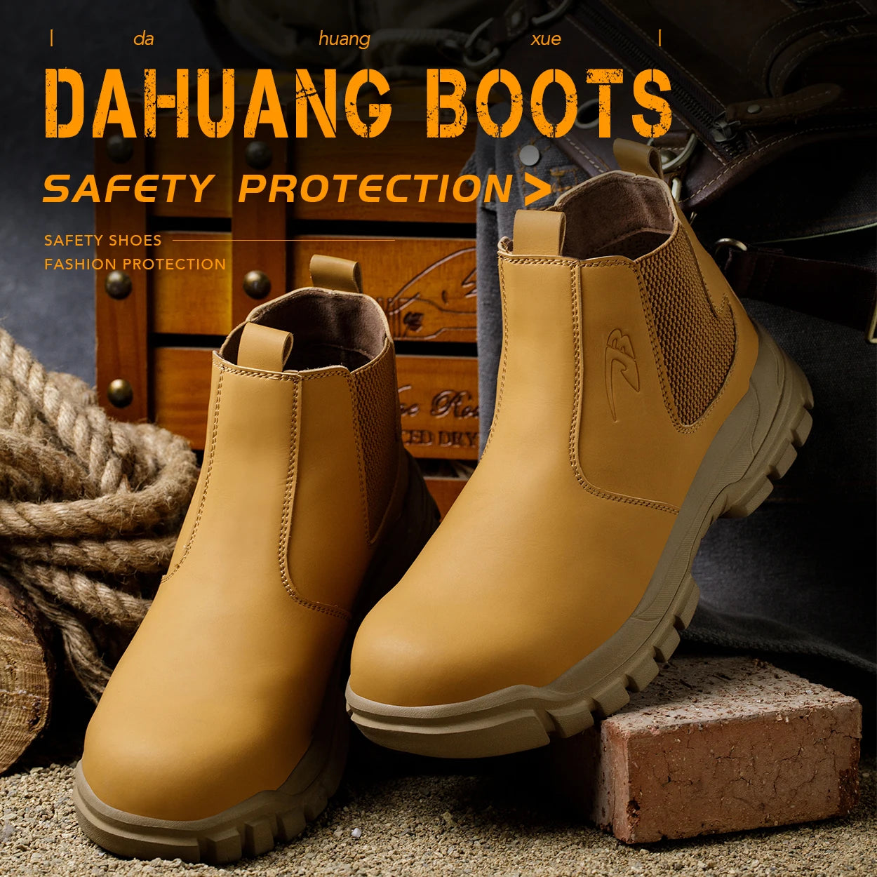 Scarpe Da Lavoro Antinfortunistiche Resistenti All Acqua Uomo Stivali In Pelle Con Testa In Acciaio Marrone