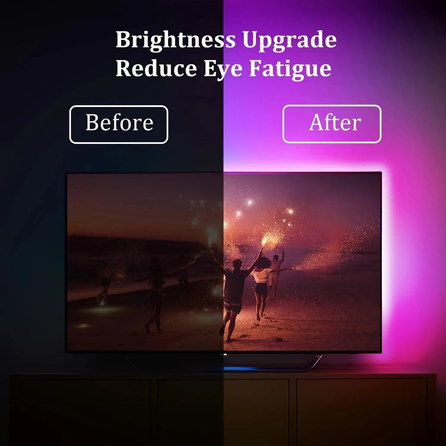 Striscia LED Per TV Controllo A 3 Tasti USB 5V Retroilluminazione TV Nastro Flessibile Decorazione Per Feste