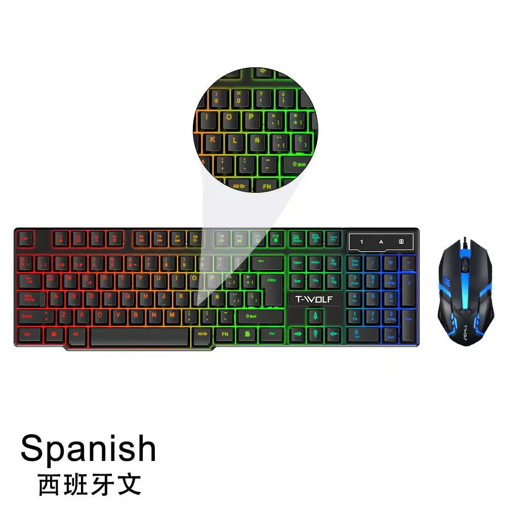 Tastiera Cablata 100 Percento Layout Europeo Multilingue ISO Retroilluminazione Multicolore Per Gaming Ufficio Desktop