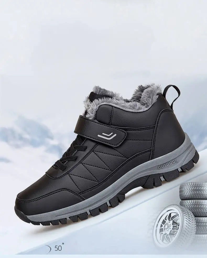 Stivali Invernali Da Uomo In Pelle PU Impermeabili Scarpe Casual Calde Alta Qualità Stivaletti Sneakers