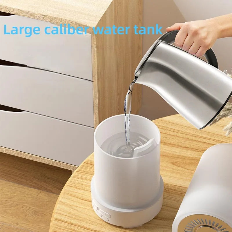 Umidificatore Diffusore Di Oli Essenziali Con Venature Del Legno Spruzzatore Automatico LED Per Profumo Camera Da Letto