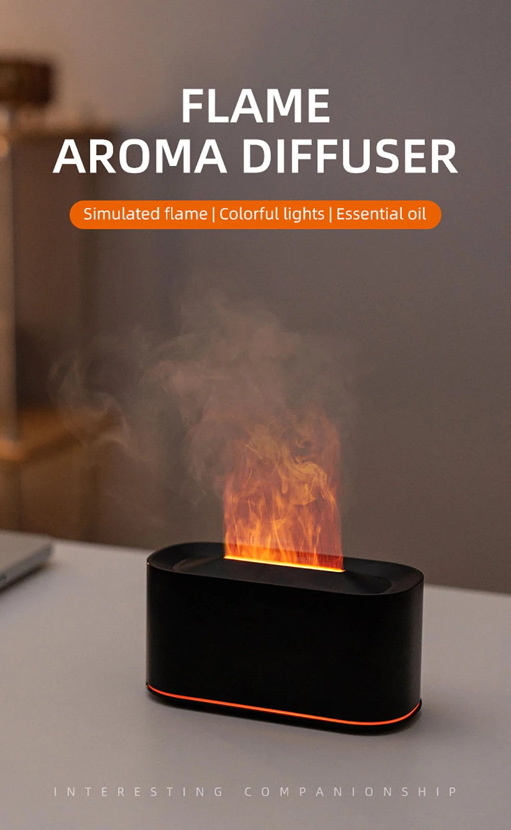 Umidificatore Per Aromi Diffusore Di Oli Essenziali Con Luce Notturna A Led Per Letto Mini Diffusore Di Fragranze