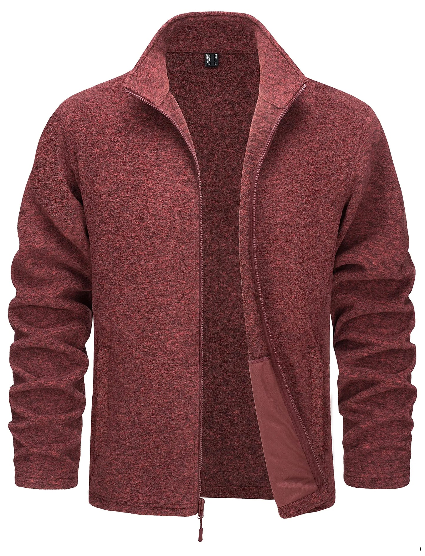 Tacvasen Giacche In Pile Leggere Con Zip Intera Da Uomo Casual Primaverile Con Tasche E Colletto Alla Coreana