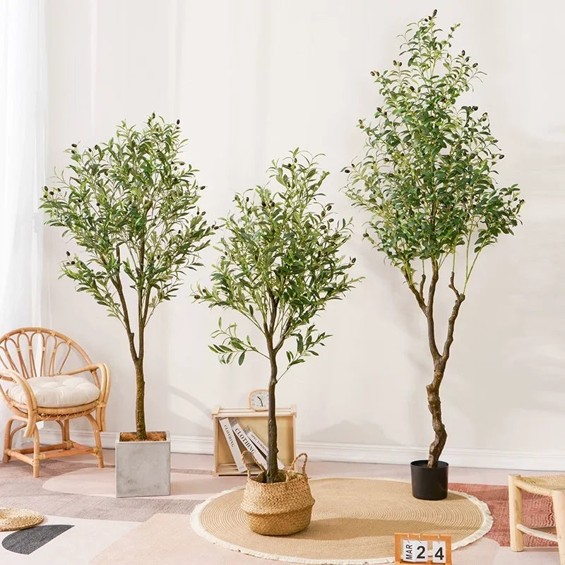 Albero Oliva Artificiale Grande Con Base Regolabile Da 60 Cm A 210 Cm Per Decorazione Ufficio E Casa