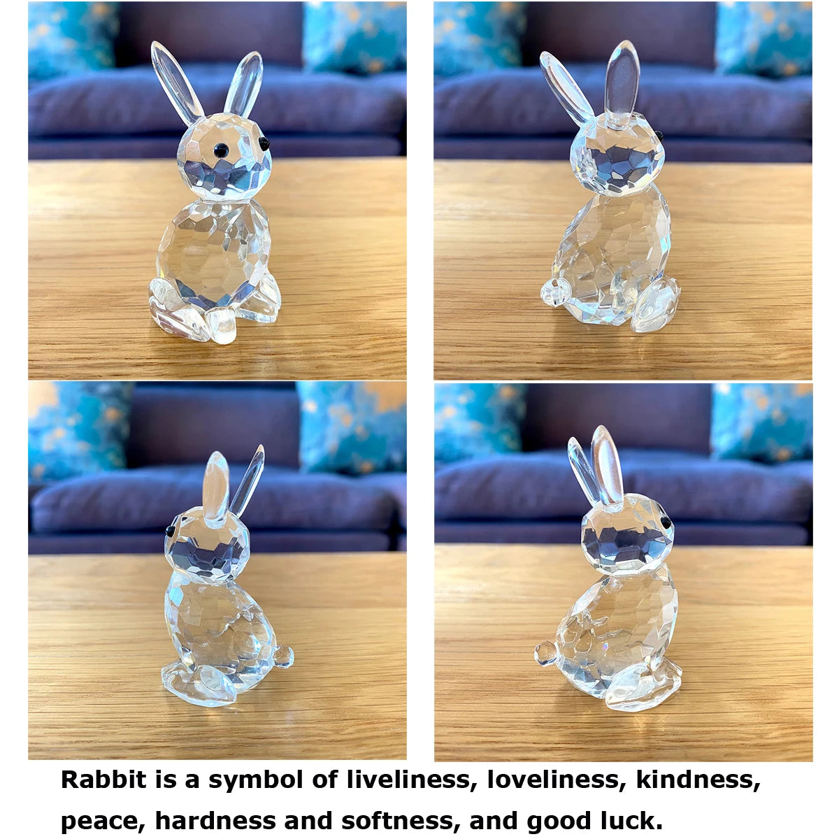 30 Cristallo Trasparente Figurine Animali Carini Scultura in Vetro Decorazioni Ornamento Tavolo Regalo Natale Bambini