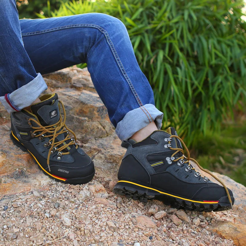 Scarpe Nuove Da Trekking Uomo Impermeabili In Pelle Stivali Invernali Alti Per Esterno Escursionismo Arrampicata E Pesca