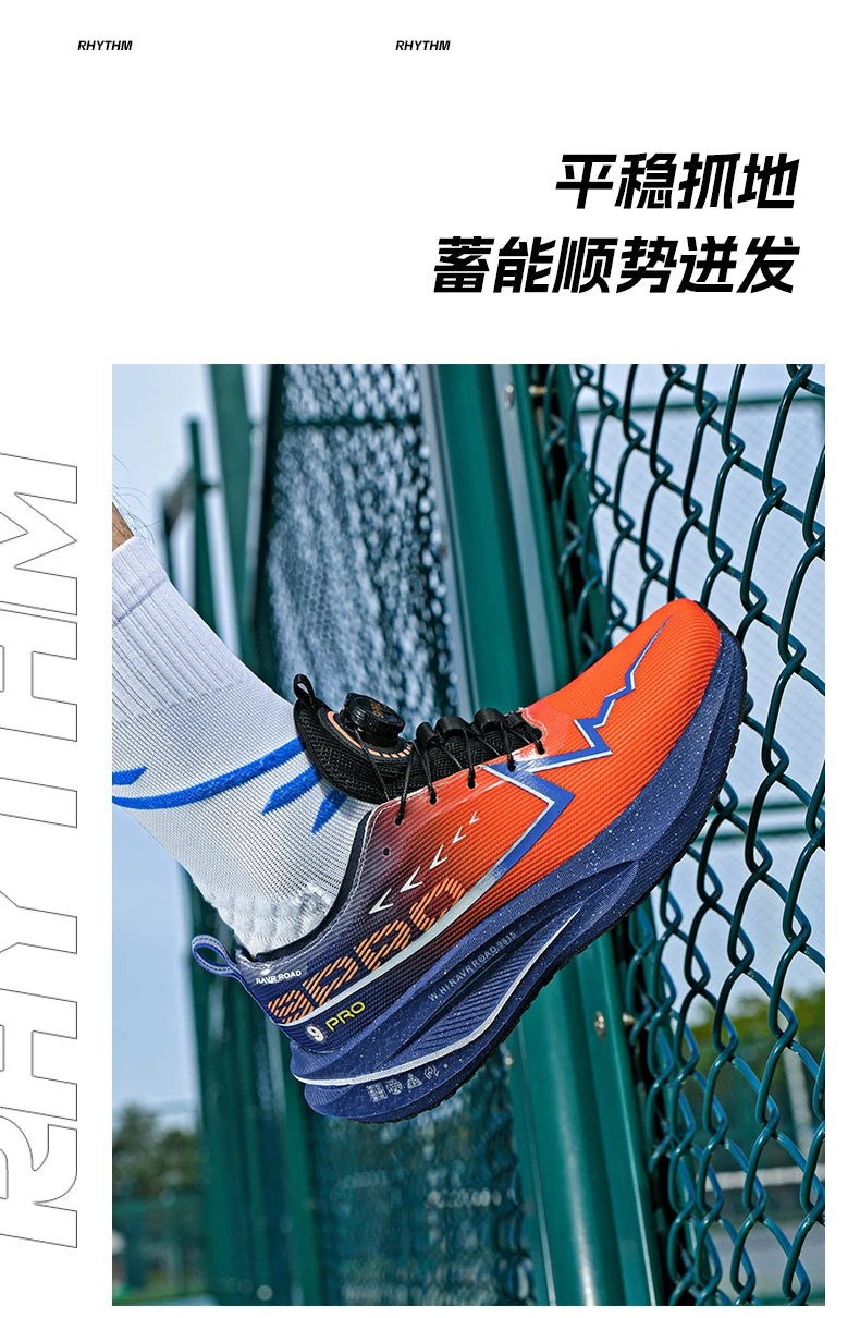 Scarpe Da Corsa Fluorescenti Con Piastra In Carbonio Per Maratona Leggere Traspiranti Antiscivolo Uomo Donna