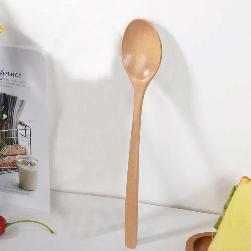 Set Da 2 Cucchiai In Legno Per Zuppe Porridge Cereali E Dessert Utensili Da Cucina Eco Friendly Ergonomici