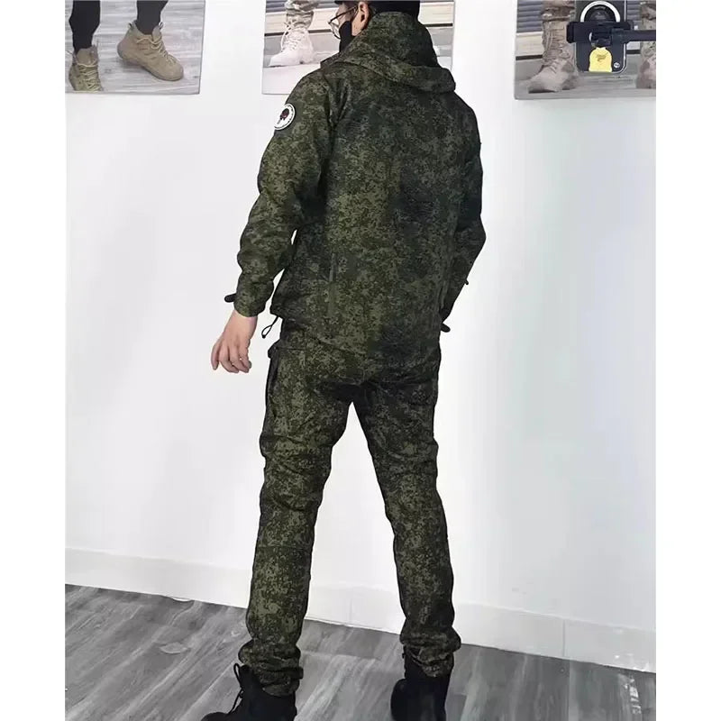 Set Uniformi Tattiche Uomo In Pile Combattimento Tuta Caccia Multicam Mimetica All Aperto Pantaloni Cargo Softair