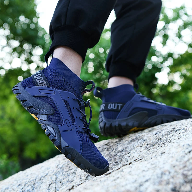 Scarpe Da Acqua Alte Uomo Ad Asciugatura Rapida Traspiranti In Mesh Antiscivolo Per Trekking E Arrampicata Slip On