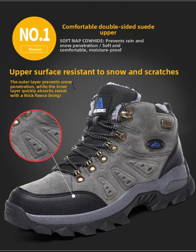 Scarpe Da Arrampicata Invernali All'aperto Da Trekking Antiscivolo Con Suola Spessa Uomo Calde