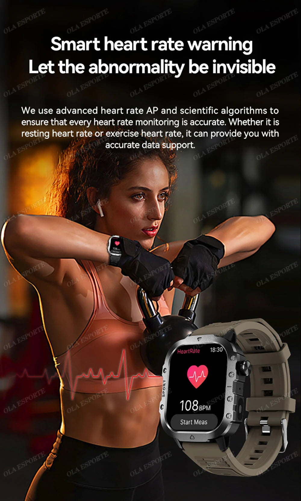 Smartwatch Militare Robusto 2026 Con GPS Chiamate Bluetooth Monitoraggio Salute Fitness Impermeabile 5ATM Per Uomo HW12