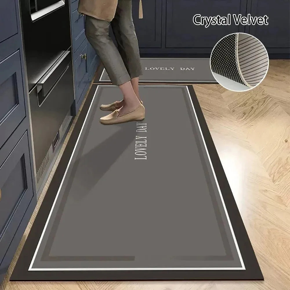 Tappetino Da Cucina Antiscivolo Lungo In Velluto Cristallo Per Soggiorno E Camera Da Letto Zerbino Tappeti Assorbenti