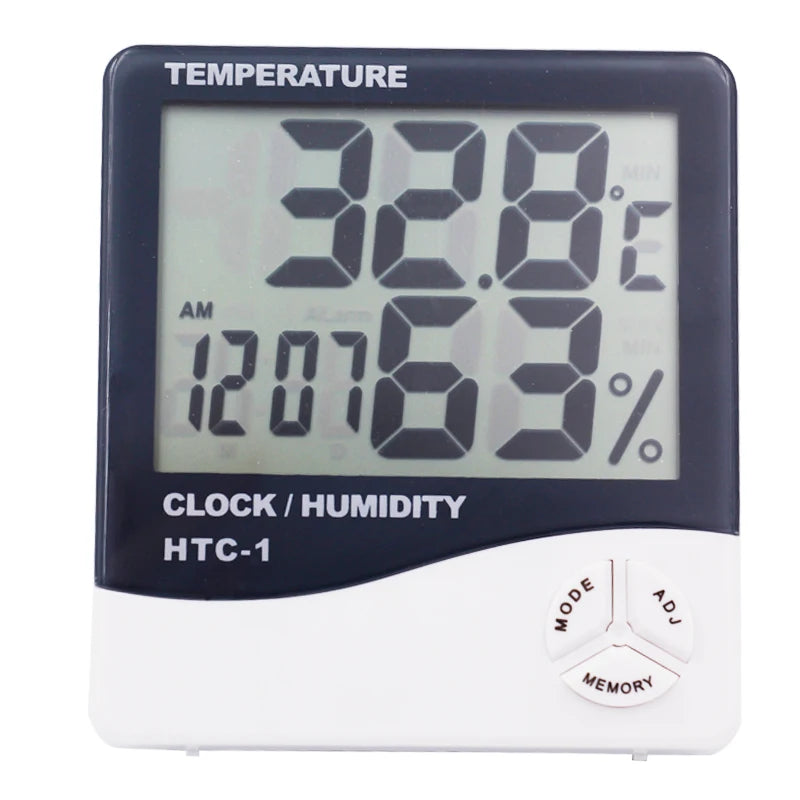 Stazione Meteorologica Multifunzionale Orologio Termometro Igrometro Calendario Display LCD Digitale Temperatura Umidità